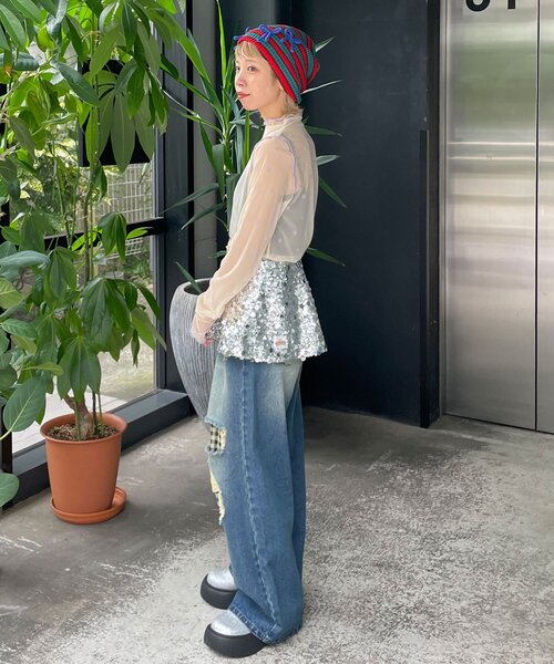 HELLO.SANFRANCISCO(ハローサンフランシスコ)の「【HELLO.SANFRANCISCO/ハローサンフランシスコ】マルチウェイスパンコール巻きスカート(スカート・レディース・ピンク/グレー/ブラック・ONE SIZE)」の17枚目の写真