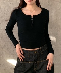 【裏「微」起毛】【5色展開】【S~Lサイズ選べる】あったかいコンパクト ヘンリーネックロンT
