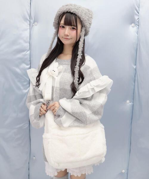 Whinny(ホワイニー)の「Whinny/《2WAY仕様♪》すやすや脱ニートバッグ♪(ショルダーバッグ・レディース・ホワイト/ブラック/サックスブルー・FREE)」の4枚目の写真