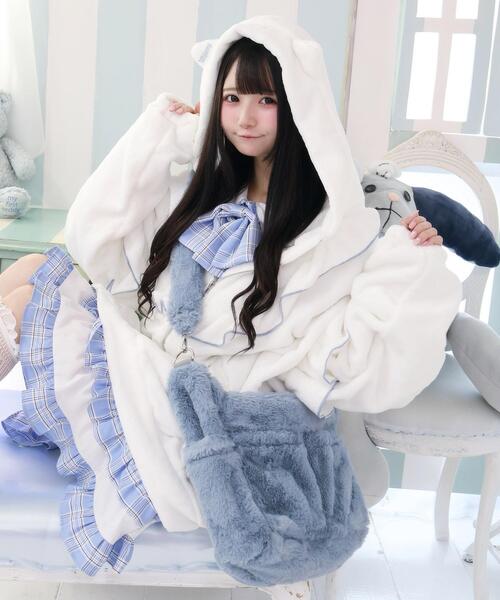 Whinny(ホワイニー)の「Whinny/《2WAY仕様♪》すやすや脱ニートバッグ♪(ショルダーバッグ・レディース・ホワイト/ブラック/サックスブルー・FREE)」の7枚目の写真