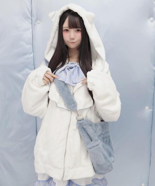 Whinny(ホワイニー)の「Whinny/《2WAY仕様♪》すやすや脱ニートバッグ♪(ショルダーバッグ・レディース・ホワイト/ブラック/サックスブルー・FREE)」の8枚目の写真