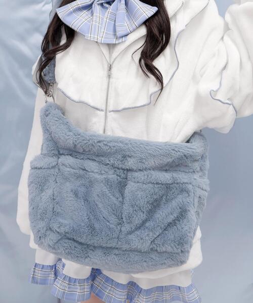 Whinny(ホワイニー)の「Whinny/《2WAY仕様♪》すやすや脱ニートバッグ♪(ショルダーバッグ・レディース・ホワイト/ブラック/サックスブルー・FREE)」の3枚目の写真