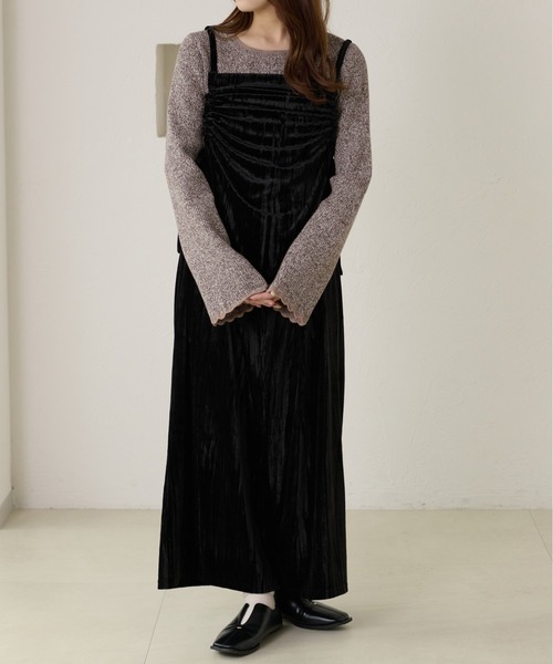 apres jour clair(アプレジュールクレア)の「【apres jour clair】ベロアデザインキャミワンピース(ワンピース・レディース・ブラック/ブラウン系その他・X-LARGE/フリー)」の15枚目の写真