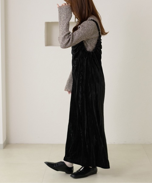 apres jour clair(アプレジュールクレア)の「【apres jour clair】ベロアデザインキャミワンピース(ワンピース・レディース・ブラック/ブラウン系その他・X-LARGE/フリー)」の16枚目の写真