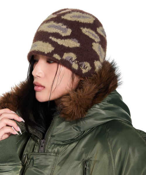 AAKAM(アーカム)の「Camouflage Fuzzy Beanie (Brown)(ニットキャップ/ビーニー・レディース・その他・FREE)」の7枚目の写真