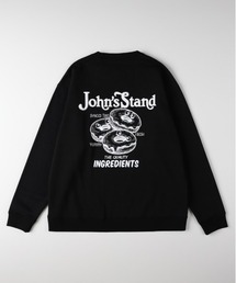 Right-on | バックフードプリント クルーネックトレーナー (インパクトプリント / レギュラーフィット / TC裏起毛 / ストリートスタイル)(スウェット)