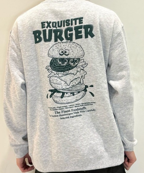 Right-on(ライトオン)の「バックフードプリント クルーネックトレーナー (インパクトプリント / レギュラーフィット / TC裏起毛 / ストリートスタイル)(スウェット・メンズ・ブラック/ネイビー/ライトグレー・M/L/XL)」の6枚目の写真