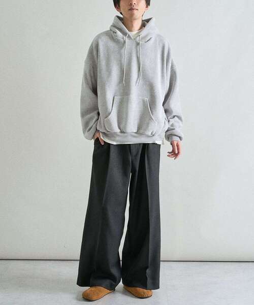 CRAFT STANDARD BOUTIQUE(クラフトスタンダードブティック)の「裏フリースモールパーカー(パーカー・メンズ・ライトグレー/ブラウン/ブラック・M/L/XL)」の20枚目の写真