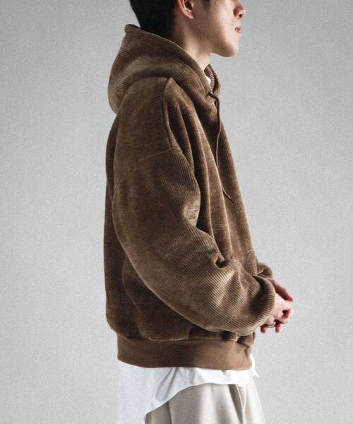 CRAFT STANDARD BOUTIQUE(クラフトスタンダードブティック)の「裏フリースモールパーカー(パーカー・メンズ・ライトグレー/ブラウン/ブラック・M/L/XL)」の16枚目の写真