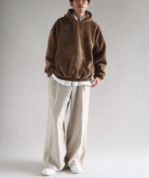 CRAFT STANDARD BOUTIQUE(クラフトスタンダードブティック)の「裏フリースモールパーカー(パーカー・メンズ・ライトグレー/ブラウン/ブラック・M/L/XL)」の14枚目の写真