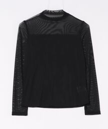 styiro（スタイロ）の「シースルーハイネックカットソー（Tシャツ/カットソー）」