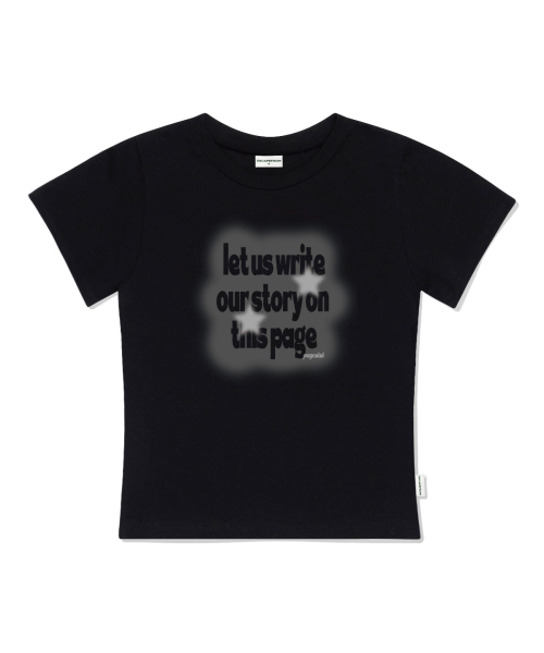 PAGESIISII(ページシシ)の「グラデーションストーリープリンティングスリムフィット半袖Tシャツブラック(Tシャツ/カットソー・レディース・その他・MEDIUM)」の2枚目の写真