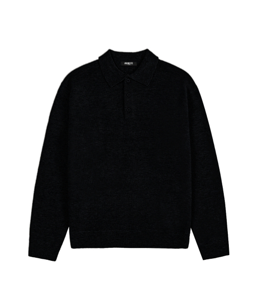 DRAW FIT（ドローフィット）の「ウールPBTハーフカラーニット[ブラック]（ポロシャツ・メンズ・その他・X-LARGE/LARGE/MEDIUM）」の4枚目の写真