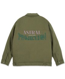 ASTRAL PROJECTION（アストラルプロジェクション）の「アーチロゴオーバーサイズトラッカーパディングジャケット_カーキ（ダウンジャケット/コート）」