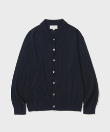 SHIRTER（シャーター）の「HIGH COLLAR TWIST BUTTON CARDIGAN (NAVY)（カーディガン/ボレロ）」