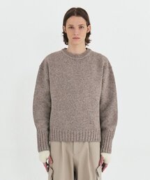 WINDER（ワインダー）の「MODIFIED WOOL KNIT SWEATER - MELNANGE TAUPE（ニット/セーター）」