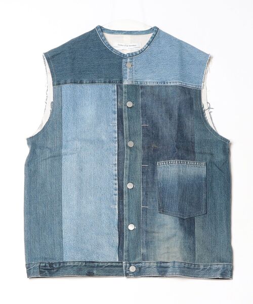 Children of the discordance(チルドレン オブ ザ ディスコ-ダンス)の「Children of the discordance / NY: RE-CONSTRUCTED DENIM VEST / COTDNYVS-003(ベスト・メンズ・ブルー/ブラック・3/2)」の2枚目の写真