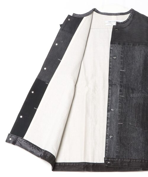 Children of the discordance(チルドレン オブ ザ ディスコ-ダンス)の「Children of the discordance / NY: RE-CONSTRUCTED DENIM VEST / COTDNYVS-003(ベスト・メンズ・ブルー/ブラック・3/2)」の4枚目の写真