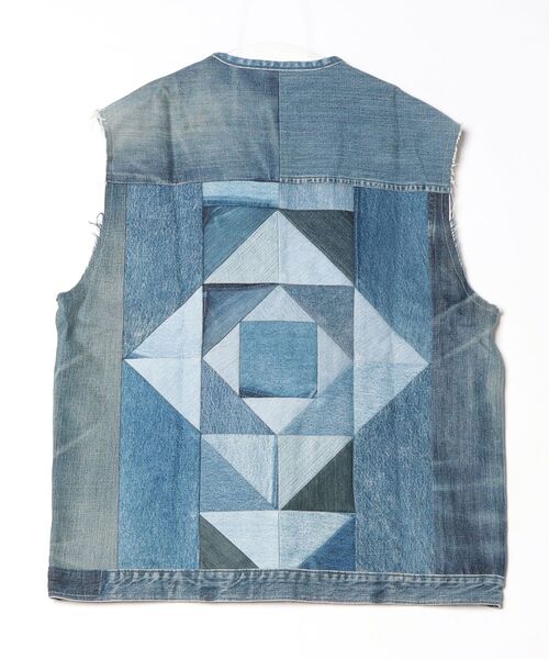 Children of the discordance(チルドレン オブ ザ ディスコ-ダンス)の「Children of the discordance / NY: RE-CONSTRUCTED DENIM VEST / COTDNYVS-003(ベスト・メンズ・ブルー/ブラック・3/2)」の5枚目の写真