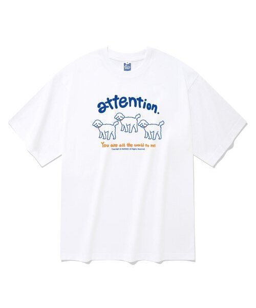 RADINEO(ラディネオ)の「アテンション 半袖Tシャツ ホワイト(Tシャツ/カットソー・メンズ・その他・LARGE/MEDIUM/SMALL/X-LARGE)」の1枚目の写真
