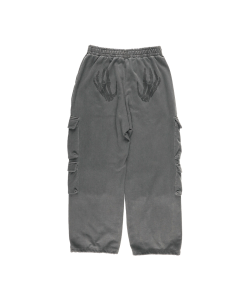 OURPOCKETS(アワーポケッツ)の「グリッドガーメントダイイングポケットスウェットパンツ(スチールグレー)(スウェットパンツ・レディース・グレー・LARGE/X-LARGE/MEDIUM)」の3枚目の写真