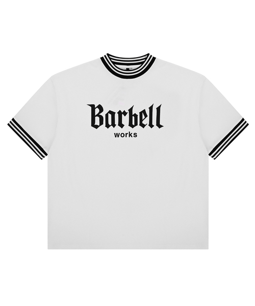 BARBELLWORKS(バーベルワークス)の「ソロナ ヨコ リンガーオーバーフィット(Tシャツ/カットソー・メンズ・ホワイト/ブラック・LARGE/X-LARGE)」の2枚目の写真