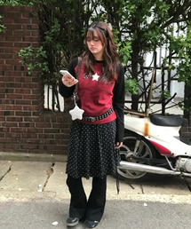 スタラグランスリーブTシャツワイン