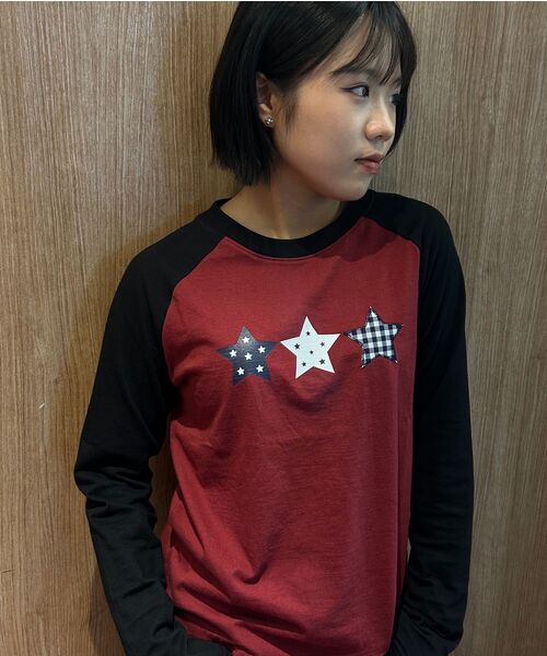 AWESOME STUDIO(オーサムスタジオ)の「スタラグランスリーブTシャツワイン(Tシャツ/カットソー・レディース・バーガンディー・FREE)」の13枚目の写真