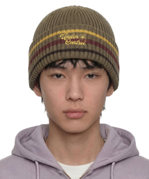 四季用ビーニー BEANIE / フローラルスクリプト / M ストライプ / L オリーブ
