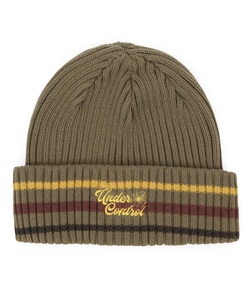 UNDERCONTROL(アンダーコントロール)の「四季用ビーニー BEANIE / フローラルスクリプト / M ストライプ / L オリーブ(ニットキャップ/ビーニー・メンズ・その他・FREE)」の2枚目の写真
