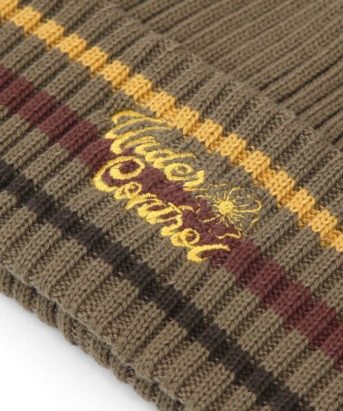 UNDERCONTROL(アンダーコントロール)の「四季用ビーニー BEANIE / フローラルスクリプト / M ストライプ / L オリーブ(ニットキャップ/ビーニー・メンズ・その他・FREE)」の3枚目の写真