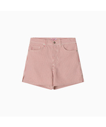 Stripe Denim Short Pants_Red