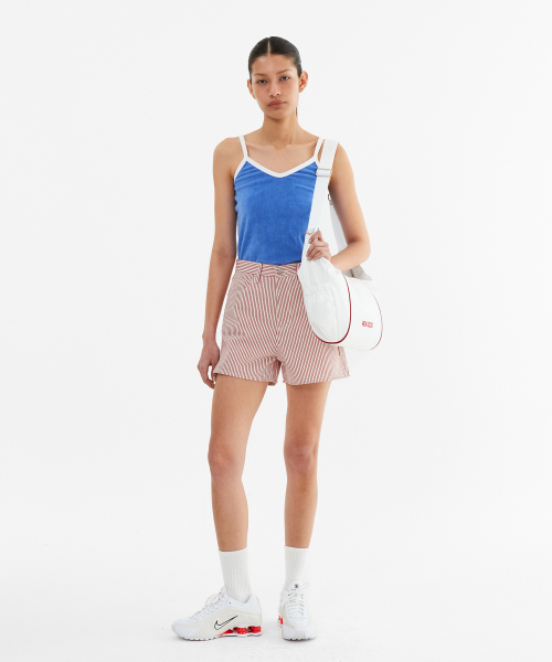MENASOO（ミナス）の「Stripe Denim Short Pants_Red（その他パンツ・レディース・レッド・2/1）」の10枚目の写真