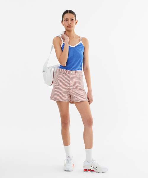 MENASOO（ミナス）の「Stripe Denim Short Pants_Red（その他パンツ・レディース・レッド・2/1）」の11枚目の写真