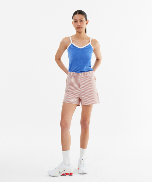 MENASOO（ミナス）の「Stripe Denim Short Pants_Red（その他パンツ・レディース・レッド・2/1）」の12枚目の写真