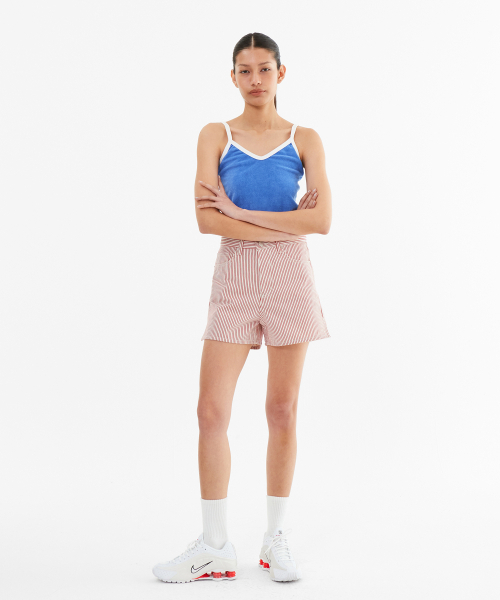 MENASOO（ミナス）の「Stripe Denim Short Pants_Red（その他パンツ・レディース・レッド・2/1）」の13枚目の写真