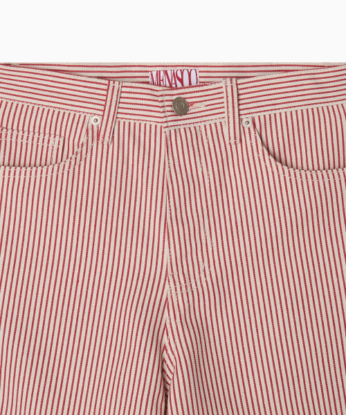 MENASOO（ミナス）の「Stripe Denim Short Pants_Red（その他パンツ・レディース・レッド・2/1）」の16枚目の写真