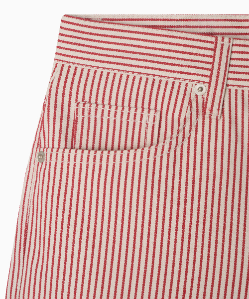 MENASOO（ミナス）の「Stripe Denim Short Pants_Red（その他パンツ・レディース・レッド・2/1）」の17枚目の写真