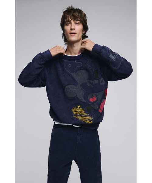 Desigual(デシグアル)の「ミッキーマウスタイダイ柄スウェット(スウェット・メンズ・ブルー・S/M/XL/L)」の3枚目の写真