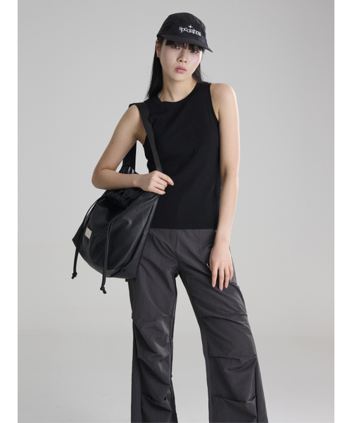 Salad bowls（サラダボール）の「LEATHER CITY CROSS BAG [BLACK]（メッセンジャーバッグ・レディース・ブラック・FREE）」の5枚目の写真
