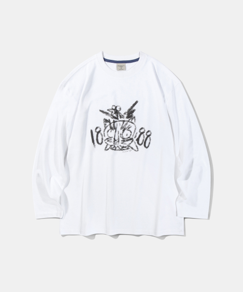 Diamond Layla(ダイアモンドレイラ)の「絵画 KKAHO ロングスリーブ T57 ホワイト(Tシャツ/カットソー・レディース・その他・X-LARGE)」の1枚目の写真