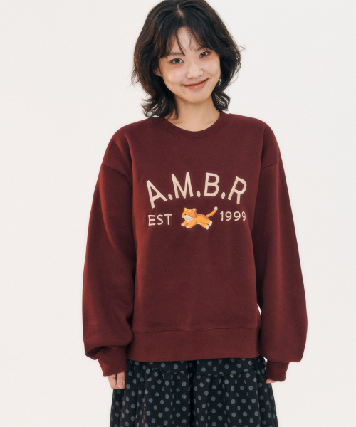 ambler(エムブラー)の「チーズ刺繍スウェットTシャツ AMM1317 (バーガンディ)(スウェット・レディース・その他・LARGE/MEDIUM/SMALL)」の2枚目の写真