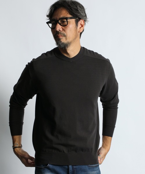 HEAT WARM V NECK KNIT：帯電防止・吸湿発熱機能 Vネックニット