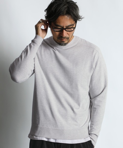 The DUFFER of ST.GEORGE(ザダファーオブセントジョージ)の「HEAT WARM V NECK KNIT:帯電防止・吸湿発熱機能 Vネックニット(ニット/セーター・メンズ・チャコールグレー/ブラック/ライトグレー・MEDIUM/LARGE/X-LARGE)」の3枚目の写真
