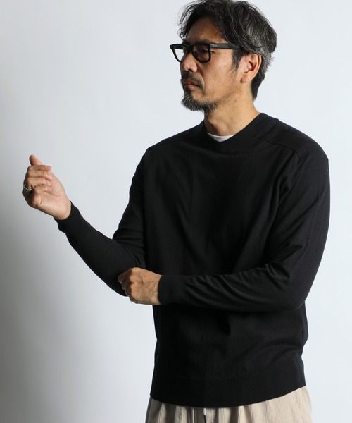 The DUFFER of ST.GEORGE(ザダファーオブセントジョージ)の「HEAT WARM V NECK KNIT:帯電防止・吸湿発熱機能 Vネックニット(ニット/セーター・メンズ・チャコールグレー/ブラック/ライトグレー・MEDIUM/LARGE/X-LARGE)」の2枚目の写真
