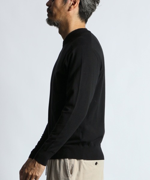 HEAT WARM V NECK KNIT：帯電防止・吸湿発熱機能 Vネックニット