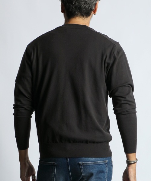 The DUFFER of ST.GEORGE(ザダファーオブセントジョージ)の「HEAT WARM V NECK KNIT:帯電防止・吸湿発熱機能 Vネックニット(ニット/セーター・メンズ・チャコールグレー/ブラック/ライトグレー・MEDIUM/LARGE/X-LARGE)」の11枚目の写真