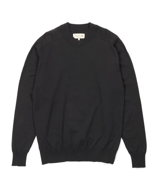 The DUFFER of ST.GEORGE(ザダファーオブセントジョージ)の「HEAT WARM V NECK KNIT:帯電防止・吸湿発熱機能 Vネックニット(ニット/セーター・メンズ・チャコールグレー/ブラック/ライトグレー・MEDIUM/LARGE/X-LARGE)」の15枚目の写真