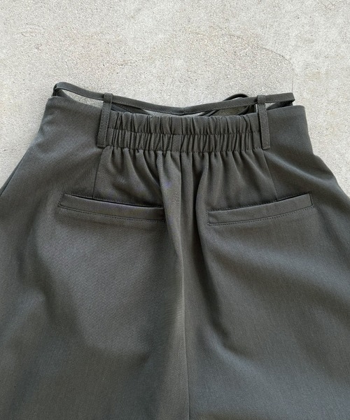 callautia(カラウティア)の「リボンデザインワイドパンツ(スラックス・レディース・チャコール/ブラック/アイボリー・SMALL/MEDIUM/LARGE)」の19枚目の写真