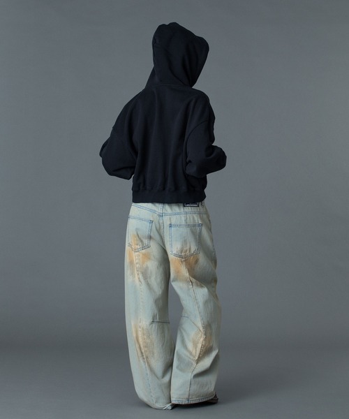 X-girl(エックスガール)の「STUDDED LOGO ZIP UP SWEAT HOODIE(パーカー・レディース・ブラック/ライトピンク/オリーブ・S/M)」の20枚目の写真